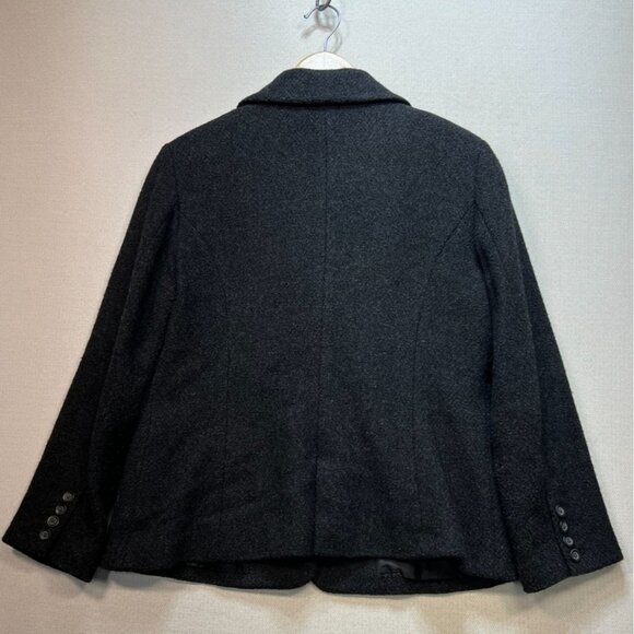 Tommy Hilfiger Womens Double Button Wool Blazer Coat Jacket Large Gray Formal - Picture 10 of 12